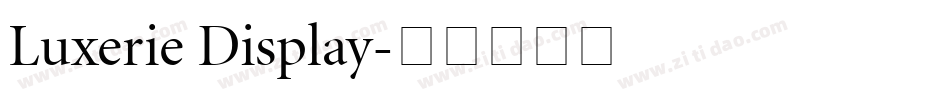 Luxerie Display字体转换